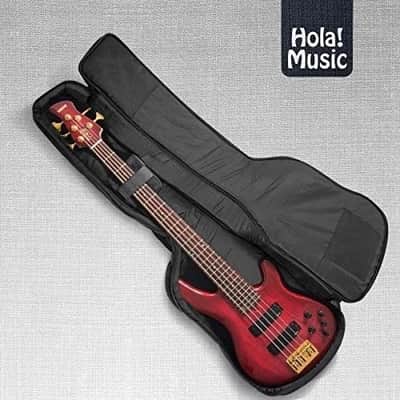 Hola! Music- Bass Guitar Gig Bag, Deluxe Series with 15mm Padding, Black image 2