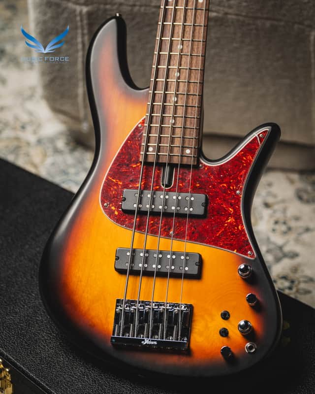 Fodera Emperor 5 Standard Classic-Vintage Sunburst (Optional Color) w/Indian Rosewood FB, Tortoise PG image 1