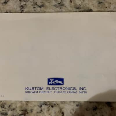 Kustom Monitor Amp Owners Manual & More 70’s image 9