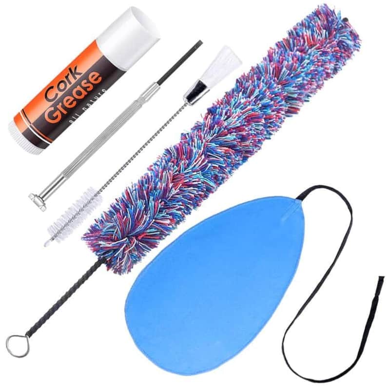 Flute Care Cleaner Kit With Cork Grease,Multifunctional Cleaning Brush, Cotton Cleaning Brush, Swab And Screw, Flute Cleaning Kit For Base Maintenance image 1