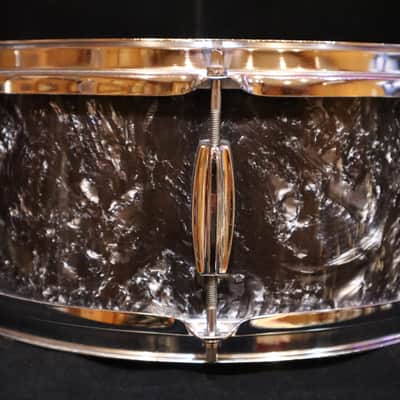 "Crest Deluxe" MIJ Coal Black Pearl 6-Lug Snare image 5