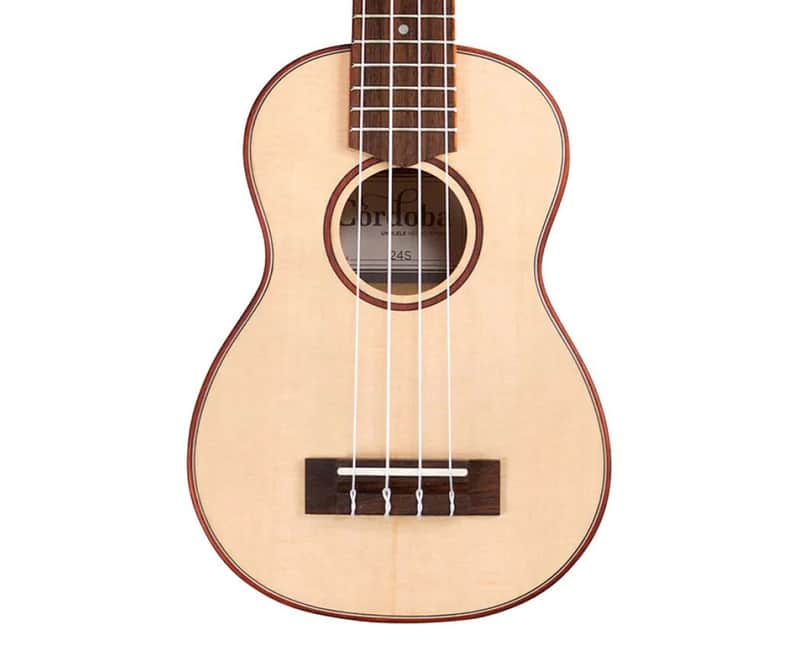Cordoba 24S Spruce Soprano Ukulele w/ Spalted Maple Back image 1