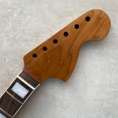 Roasted Maple Custom CBS Stratocaster Neck - Rosewood Fretboard -Nitro Satin - SS Frets - Bone nut image 2