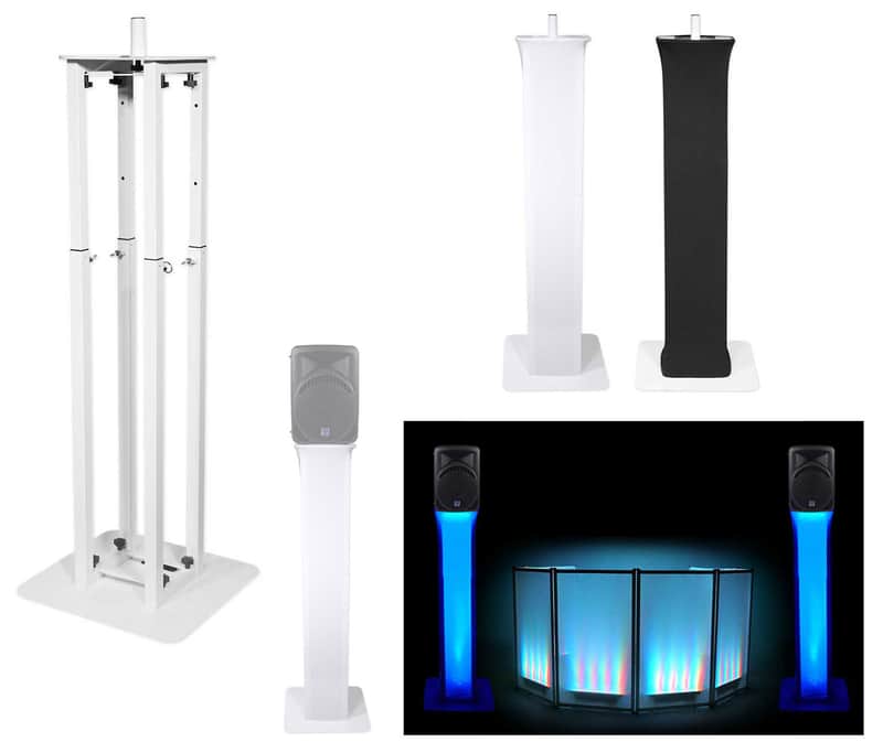 (1) Rockville White Adjustable Totem Stand For Rockville RPG12BT 12" Speaker image 1