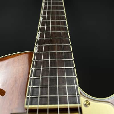 Gretsch Electromatic Limited Broadkaster Junior Flame Okoume - Roundup Orange image 4