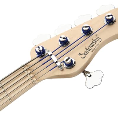 Sadowsky MetroLine 24-Fret Singlecut Soapbar Bass 5 String, Swamp Ash Body, Solid Black Satin image 7