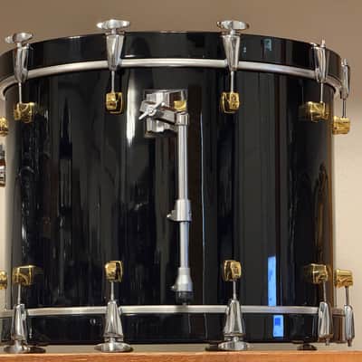 1990's Yamaha Maple Custom 10/12/13/16/22 Black Lacquer Drum Kit image 5