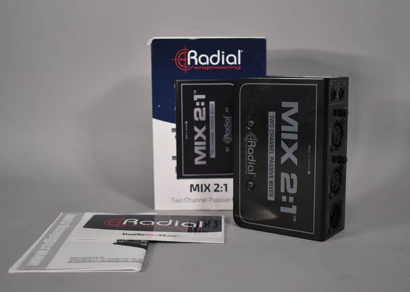 Radial Mix 2:1 Two Channel Passive Summing Mixer w/Box image 1