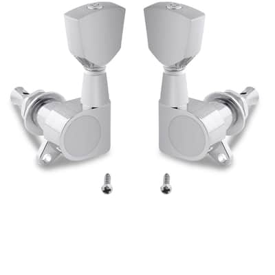 Guitar String Tuning Pegs Tuners Tuning Keys Machine Heads Tuning Machines Vintage Keystone Style 3L 3R for Electric Guitar or Acoustic Guitar Parts Accessories Chrome. image 8