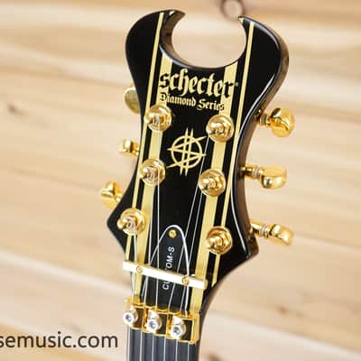 Schecter Synyster Gates Custom-S - Black with Gold Pinstripes image 14
