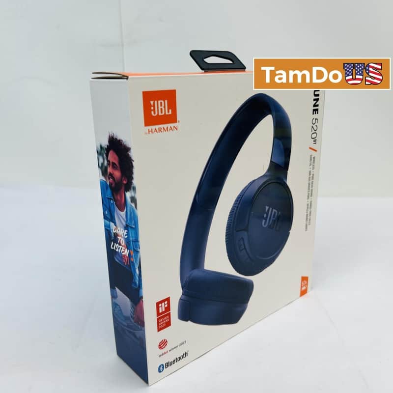 JBL JBL Tune 520BT Wireless on-ear headphones with JBL Pure Bass sound image 1