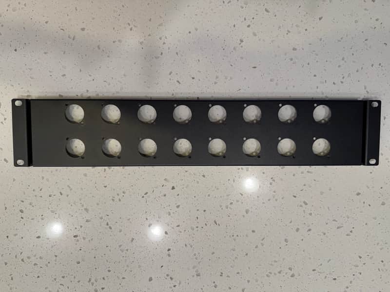 Rack Panel 2U Hinged Rack Panel with 16 Punch-Out Holes