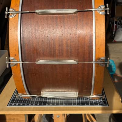 Leedy and Ludwig Concert / Symphony Bass Drum 1950-1954 - Mahogany and Maple Natural image 15