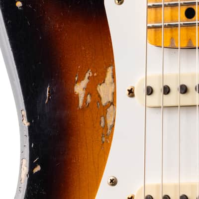 Fender Custom Shop Tropo Stratocaster Hardtail Heavy Relic - Super Faded 2 Tone Sunburst (026) image 11