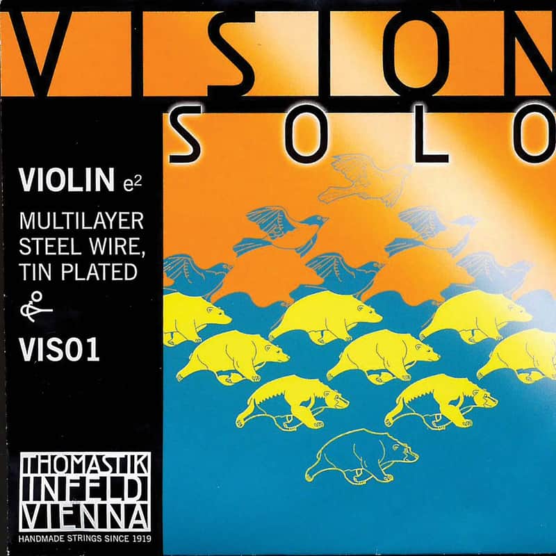 Immagine Thomastik-Infeld VIS01 Vision Solo Tin-Plated Carbon Steel 4/4 Violin String - E (Medium) - 1