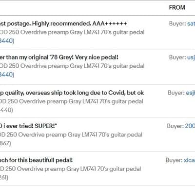 Handmade Boutique 250 Overdrive preamp Gray LM741CN 70's Vintage guitar pedal distortion NOS dod image 8