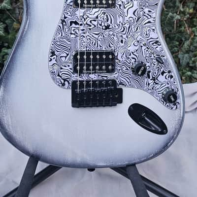 Wilhelm Guitars Custom Handmade HH Super Strat Solid Body Electric Guitar "Black Frost" image 6