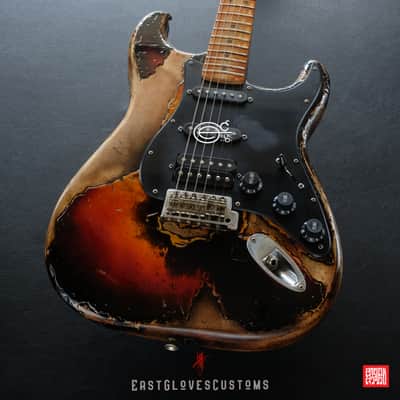 Fender Stratocaster Sunburst HSS Heavy Aged Relic by East Gloves Customs image 3