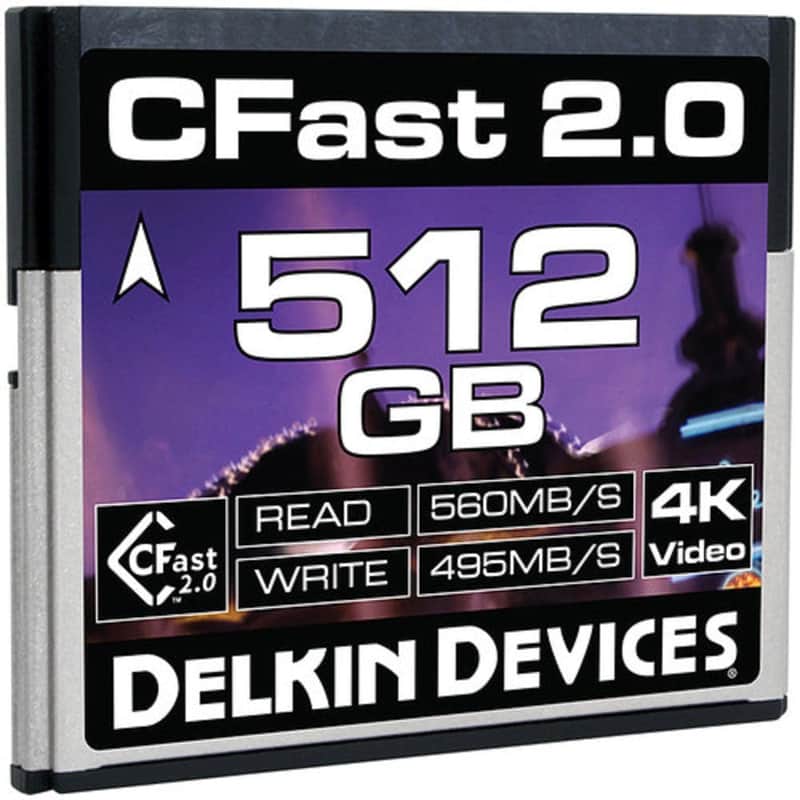 Delkin Devices 512GB Cinema CFast 2.0 Memory Card image 1