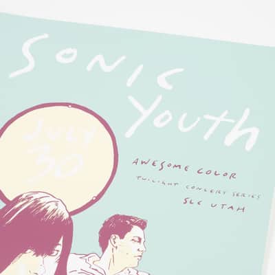 Sonic Youth Twilight Concert Series SLC UTAH 18"x24" Owned by Sonic Youth image 3