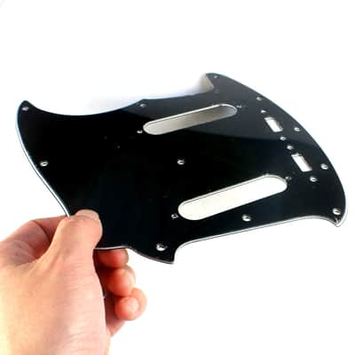 Left-handed Replacment Pickguard For Mustang Classic Series style ,3Ply Black image 2