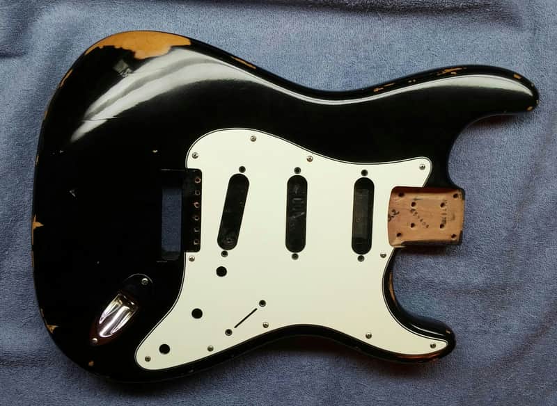Fender Stratocaster Body Highway One Road Worn Black 2009 image 1
