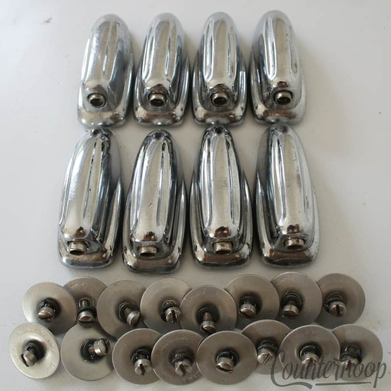 Slingerland 8x Radio King Lugs Bass Drum Chrome Vintage 50s Stamped Alum.Washers image 1