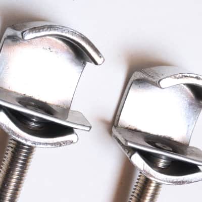 Ludwig Bass Drum Spurs, Logo Stamped, Nickel Finish, Logo, MINT! / 1920s-30s / INSPECTED & TESTED image 5
