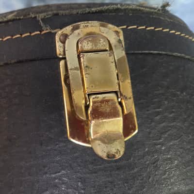Vintage RARE 1959 1960 Gibson Black Gold Ess and Ess J45 J50 Hard Shell Guitar Case image 9