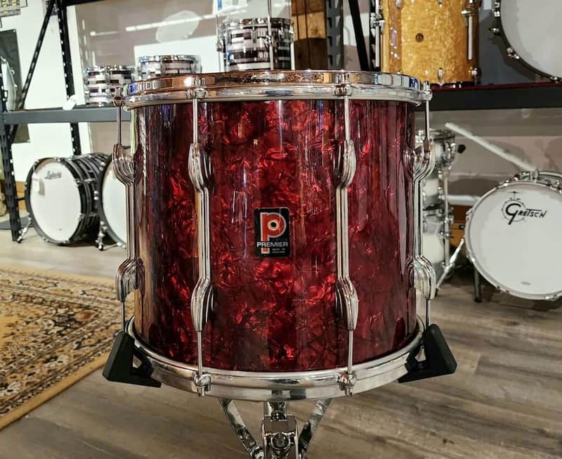 Vintage Premier Tenor Drum 14x12 Red Marine Pearl image 1