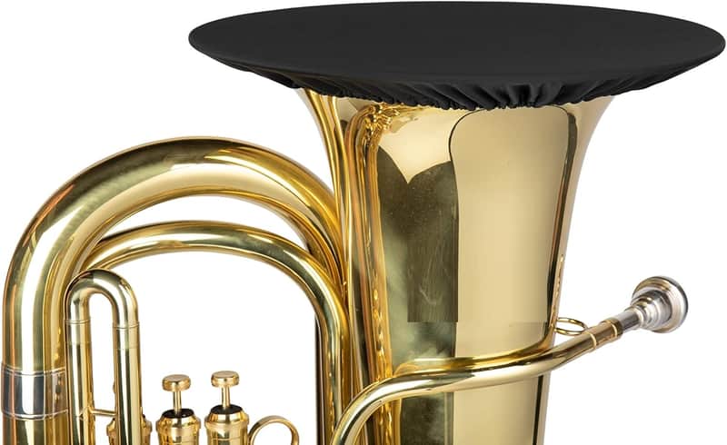 Cases Double-Layer Wind Instrument Cover for Marching Tuba & Large Bell Instruments; Fits Bell Sizes Ranging from 20.25 to 22.5-Inches, Black image 1