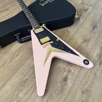 2023 Gibson Custom Shop 1958 Reissue Flying V Shell Pink Gibson Garage Exclusive image 3