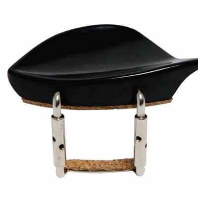 3/4 Violin Chinrest by Dresden, Normal Plate, Corked, Standard Plastic Incl Adjustment Pin Key, "A" Quality image 1