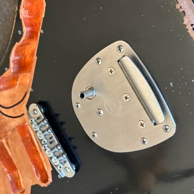 WARMOTH JAZZMASTER BODY • MJT BLACK NITRO RELIC • MASTERY BRIDGE & VIBRATO • NO PICKUPS image 20