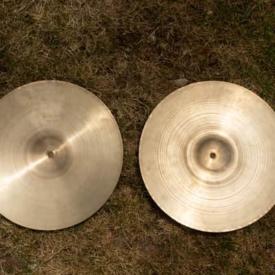 Zildjian 14" A. Zildjian '60s Stamp New Beat Hi-Hat Cymbals (Pair) 1963 - 1969 - Traditional image 7