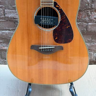 Yamaha FG730S Solid-Top Acoustic Guitar w/ Installed DiMarzio Soundhole Pickup image 5