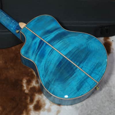 Natasha Sunny Baby 32" (Blue) - European Spruce and Flame Maple Acoustic Guitar 2024 - Gloss image 2