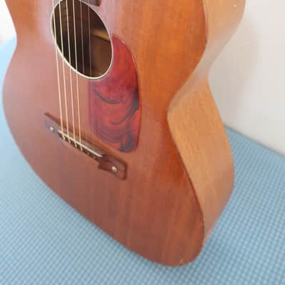 Vintage 1960s Harmony Grand Concert H162 5105 H165 000-18 All Mahogany Guitar Playable Project High Action At 12th Beautiful Condition Restoration Candidate Nice Patina Very Clean image 6