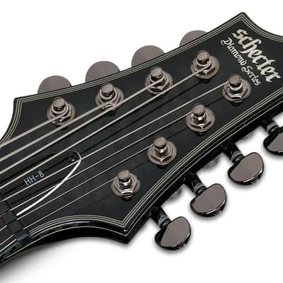 Schecter Hellraiser Hybrid C-8 guitar in Trans Black Burst image 6
