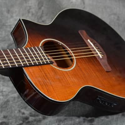 Ibanez AEWC32FM Acoustic-Electric Guitar Amber Sunset w/ FREE Same Day Shipping image 5