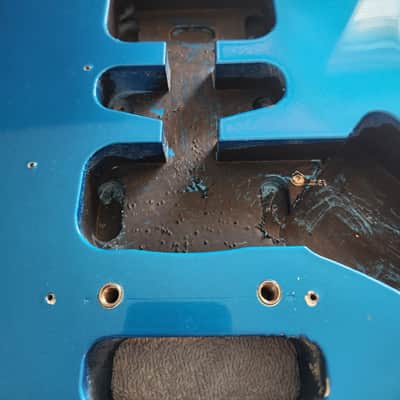 Fender Standard Stratocaster Strat BODY, Guitar Part Poplar Aqua Marine Metallic image 6