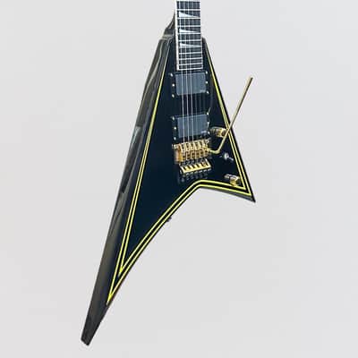 Jackson MJ Series Rhoads RR24MG Electric Guitar 2024 - Black with Yellow Pinstripes image 2