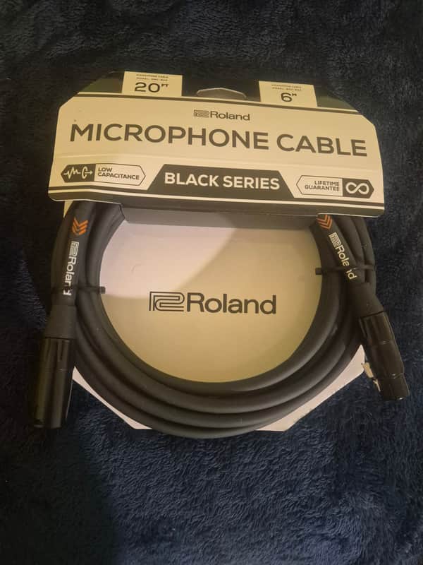 Roland Microphone Cable XLR 20 ft Black Series 2026 - Black
