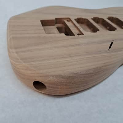 Unfinished Walnut HHH guitar body - for Fender Strat Stratocaster neck Floyd Rose J2186 image 3