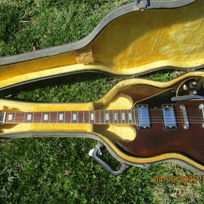 Gibson SG Deluxe Guitar, 1971, Walnut Finish, Bigsby, Grovers, Case image 1