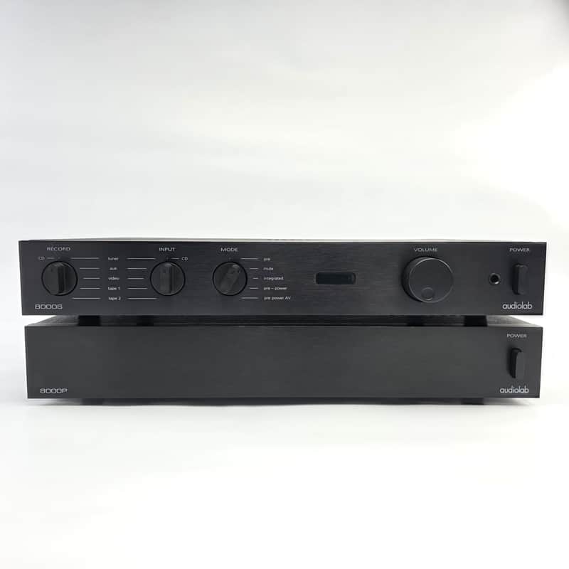 AUDIOLAB 8000S & 8000P (Integrated Amplifier + Power Amplifier) with remote control image 1