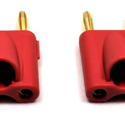 (2) Two Genuine REAN NYS508-R Dual RED Banana Plug for 6mm(.24") to 10mm(.39") image 4