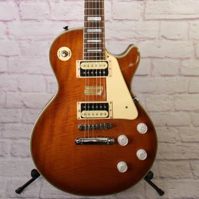 Vintage 80's Cort Les Paul Copy - Set Neck - Sunburst Flame Top image 1