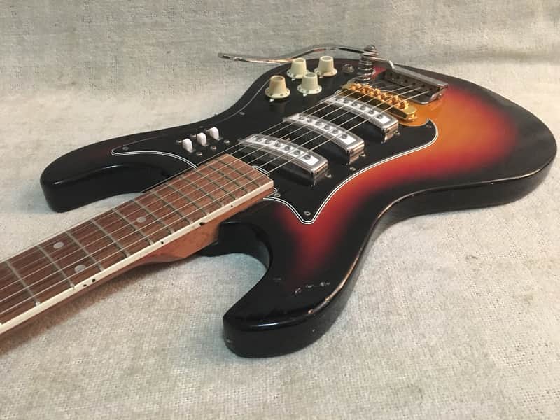 1960's Norma EG 413-3T Sunburst Finish Triple Pickup Vintage Japan