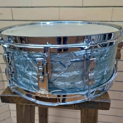 LUDWIG Pioneer 14"x5" Sky Blue Pearl, 1963. Vintage. image 2